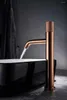 Bathroom Sink Faucets Simple Luxury Rose Gold Black Plated Faucet 5 Colors High Single Hole Mixer Basin Cold And Water