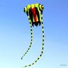 Kite Accessories KITE-Large Easy Flyer Soft Kite for Kids-Colorful Green Trilobite-It's Big! 30 Inches Wide with Two 130 Inches Long Tails