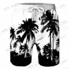 Męskie szorty męskie szorty pływackie kokosowe drzewo kokosowe 3D Surfing Board Short Kids Beach Shorts Men Trunk Maskulina Swim Trunks Sportwear Briefs Boy T240124