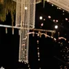 Elegant Wedding Ceiling Decoration crystal chandelier Backdrop Backdrops Acrylic column hangging pillar Wedding Supplies Decor 352