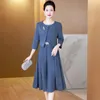 Ethnic Clothing Yourqipao Chinese Traditional Cheongsam Two-piece Mother Of The Bride Evening Dresses Blue Wedding Guest Gowns Women Qipao