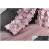 Auf Lager Blumenmädchenkleider Frühling Kleine Mädchen Spitze Prinzessin Kleid Party Kinder Urlaub Mesh Tutu Kinder Langarm Casual Clothi DHF5H