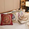 Pillow 48x48cm European Style Embroidered Flowers Decorative Cover Pillowcase Home Sofa Car Throw Case Cojines