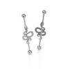 Stud Earrings Perforated Women's Stainless Steel Spiral Pierced Dragon Snake Long Jewelry Barbell