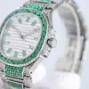 Женские автоматические механические часы с бриллиантами, мужские наручные часы 35,2 мм, сапфировые, водонепроницаемые, суперсветящиеся, Montre De Luxe