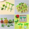 Fourks Animal Fruit Fork Grade Plastique Mini Cartoon Kids Kid Cake Dentif de dents Bento ACCESSOIRES DE LANCE