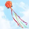 kite accessories yongjian kite 3d octopus kite مع ذيل ملون طويل للبالغين مع ذيل طويل مثالي للشاطئ أو الحديقة بواسطة yongjian kite