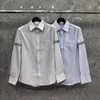 Men's Casual Shirts Long Sleeve Shirt Fashion Korean Style Causal Men High Quality RWB Design Women Sample