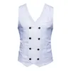 Mäns västar Y2K British Social Party Charming Mens Formal Wear Versatile Vest Casual Slim Men Passar Double Breasted Business Jacket