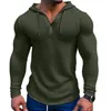 Herren Hoodies Frühling Männer Mit Kapuze Tops Einfarbig Plaid Lose Lange Hülse Taste Sweatshirts Herbst Pullover Männlich Streetwear Outdoor