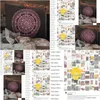 ترقية Tapestries Pink Mandala Wall Tapestry اليوغا التأمل معلقة إسقاط تسليم المنزل حديقة DHSKJ