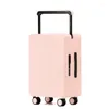 Suitcases EXBX Mid-mounted Wide Trolley Suitcase Women's 20 Inch Cabin Small 24 Universal Wheel Lockbox Men