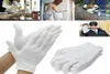 12pcs Soft White Cotton Gloves Garden Housework Protective Glove Inspection Work Wedding Ceremony Gloves Antistatic Reusable Wash1822743