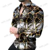 Men's Casual Shirts 2022 Luxury Social Men Shirts Turn-down Collar Buttoned Shirt Casual Baroque Print Long Sleeve Tops Mens Clothes Prom Cardigan T240124