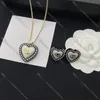 Colliers à Double lettre tendance, collier en forme de cœur de pêche, boucles d'oreilles en diamant pour femmes, ensembles de bijoux d'amour