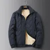 UETEEY 2024 Winter Parkas Men Lambswool Jackets Thicken Warm Waterproof Outdoor Casual Lightweight Male Coat Mens Jacket Outwear 240122