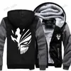 Moletons masculinos Moletons Anime Bleach Homens Moletons 2023 Inverno Quente Engrosse Fleece Kurosaki Ichigo Hoodies Homens Hip Hop Moda Com Zíper Com Capuz Para Fãs T240124