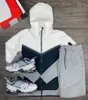 Spring and Autumn Fashion designer tech set tracksuit Basketball Football Rugby two-piece Set Sweatshirt Zipper cardigan hoodie Men's women Set Wholesale Size S-XXXL