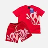 Мужские спортивные костюмы Synaworld Streetwear Y2K, комплект из 2 предметов, Harajuku, футболка в стиле хип-хоп с буквами, шорты, двое мужчин и женщин