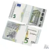 Other Festive Party Supplies 50% Size Prop Money Copy Toy Euros Realistic Fake Uk Banknotes Paper Pretend Double Sided Drop Delive Dhnrq