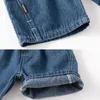 Summer Children Boys Shorts Cotton Elastic Waist Baby Boys Denim Shorts Solid Pocket Casual Versatile Young Kids Boys Jeans 240118