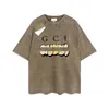 Hommes Designer Gu T-shirt Vintage Rétro Chemise lavée Marque de luxe T-shirts Femmes T-shirt à manches courtes T-shirt d'été T-shirts hip hop Tops Shorts Vêtements Différentes couleurs G-67