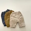 Trousers Deer Jonmi 2024 Spring Baby Boys Casual Korean Style Solid Color Toddlers Kids Cargo Pants