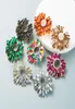 Crystal Rhinestone Studs örhängen gåva lyx mode metall kvinnor kreativa populära färgglada örhänge bröllop gata party bohemiska oregelbundna smycken2755113