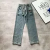 Ontwerper mannen Carharts broek en overalls Vintage Amerikaanse jas Cargo broek slank geschilderd Patch uitloper Carharts Jeans 979 740