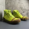 High Top Boots for Men Handmade Men's Leather Shoes Outdoor Lace Up Non-Slip Male Sneakers P25D50