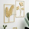 Paintings Luxury Golden Leaf Wall Hanging Palm Leaf Ginkgo Leaf Metal Wall Hanging Nordic Living room Bedroom Home Decoration Painting