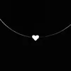 Pendant Necklaces Hot Female Transparent Fishing Line Necklace Silver Color Invisible Chain Necklace For Women Rhinestone Choker Necklace Collier YQ240124