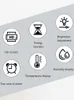 Schreibtischtischuhren große digitale Wandtakttemperatur und Datum der Datumswoche Nachtmodus Tabelle Wecker 12/24H Elektronische LED -Uhr Timing -Funcy