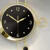 Zegarki ścienne Nowoczesne luksusowe gigantyczne zegar ścienny Nowoczesny design Silent Gold Clock Metal Wall Art Clock do salonu do wystroju domu