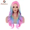 Perruques synthétiques Aideshair perruque synthétique pour femme longue vague de corps cheveux Cosplay Lolita fête naturelle résistante à la chaleur WigsL240124