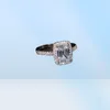 Emerald Cut 2CT Lab Diamond Pierścień Bridal Zestawy Real 925 Srebring Silverengagement Wedding Pierścienie dla kobiet biżuteria ślubna 219232655