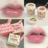 Lip Gloss Geléia Pêssego Lip Balm Lábios Cuidados Lábios Máscara de Sono Hidratado Rosa Lip Repair Nutrir Proteger Incolor Bonito Doce Batom Base de Maquiagem