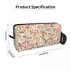 Cosmetic Bags Doxie Florals Dachshund Dog Bag For Women Makeup Travel Waterproof Toiletry Organizer Pouch