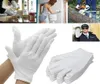 12 шт., мягкие белые хлопковые перчатки, защитные перчатки для сада и дома, инспекционные работы, перчатки для свадебной церемонии, антистатические многоразовые мыть8289637