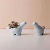 Vaser Creative Flower Shape Plant Pot Ceramic Pots For Flowers Cartoon Elephant Dinosaur Succulent Pot Cute Home Table Decor Vasel24