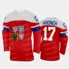 Team Tschechische Republik 2022 Hockey-Trikot 88 David Pastrnak 46 David Krejci 13 Jakub Vrana 19 Tomas Hertl 17 Filip Hronek 34 Petr Mrazek 6 Mich