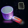 Portabla högtalare A9 Mini Portable Speaker Bluetooth Wireless Car Audio Dazzling Crack LED -lampor Subwoofer Support TF Card USB -laddning för PC YQ240124