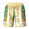 Men's Shorts Gold Luxury Swimwear Shorts Breathable Surf Board Shorts Men's Vacation Beach Shorts Quick Dry Swimsuit Summer Sports Trunks Boy T240124