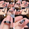 Ringe Handgemachte 2Ct Lab Moissanit Ring Sterling Silber Verlobungsband für Männer Party Schmuck Geschenk Drop Lieferung OTHXA