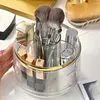 Storage Boxes 360-degree Rotating Makeup Organizer With Steel Ball Rotation Brush For Lipstick