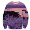 Herrtröjor Män/kvinnor Cherry Blossom 3D Printed Clothing Casual Sport Streetwear Pullover S10