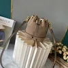 16 cm Designer mini Bucket Bags Shoulder Cross Body Handbag Shopping Basket Canvas Real Leather Casual Fashion women purse wallet