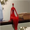 Oggetti decorativi Figurine Moderne Astratte Nude Femminili Figurine Minimalista Resina Body Art Scpture Yoga Modello Statua Regalo E Cra Dh1Nk