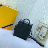 Кожаный черный рюкзак дизайнерские сумки мужские женские сумки на ремне с цепочкой Модная мини-сумочка классическая портативная сумка через плечо с тиснением буквы
