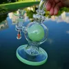 Neues Design Glas Wasserbongs Duschkopf Perc Wachs Dab Rigs Bohrinseln Rauchen Wasserpfeifen Wasserpfeifen Kräutertabak 14mm Joint ZZ